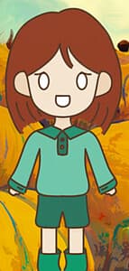The little girl