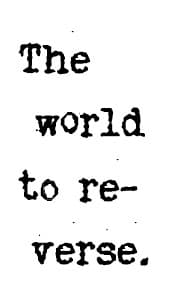 The world to reverse. cover