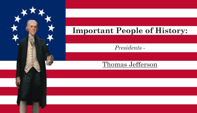 Important People of History: Presidents - Thomas Jefferson cover