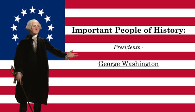 Important People of History: Presidents - George Washington cover