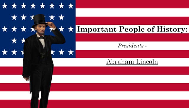 Important People of History: Presidents - Abraham Lincoln cover