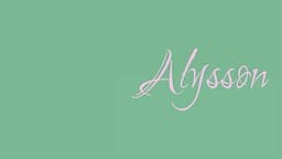 Alysson cover
