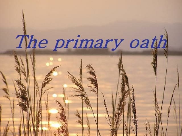 The primary oath cover