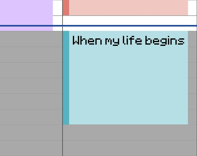 When my life begins cover
