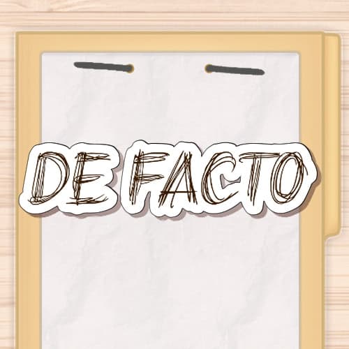 De facto cover