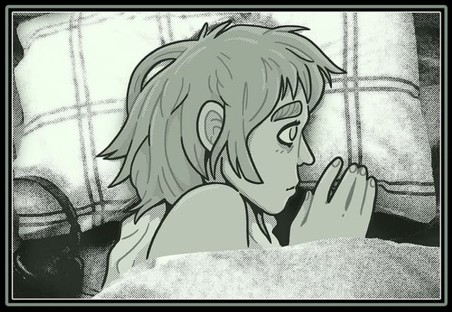 I couldn't sleep last night. cover