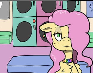 Fluttershy's Laundromat Troubles cover