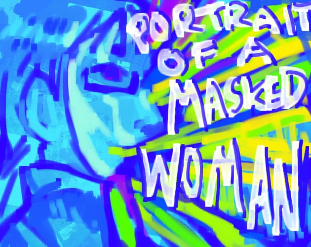 Portrait of a masked woman cover