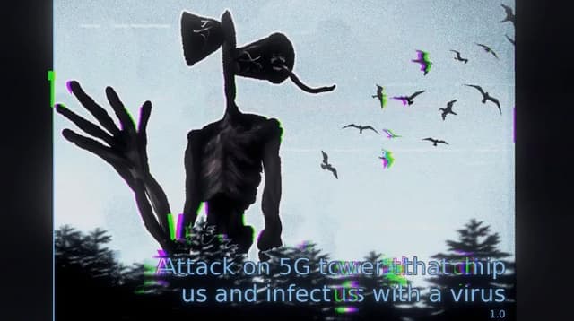 Attack on 5G towers that chip us and infect us with a virus cover