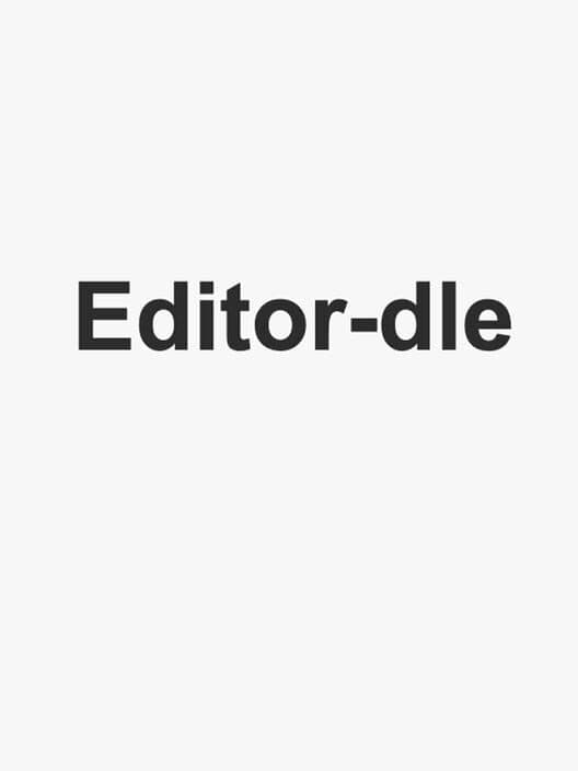 Editor-dle cover