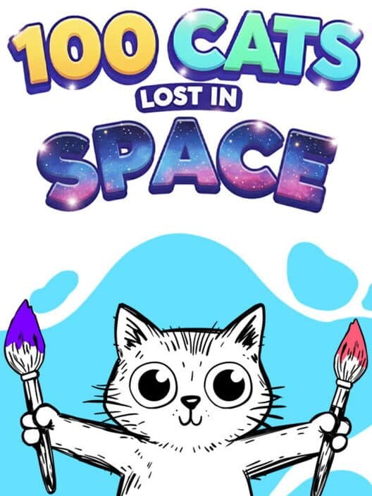 100 Cats Lost in Space Find & Color cover