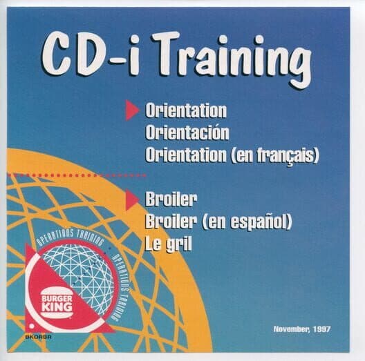 Burger King Orientation CD-i Training cover