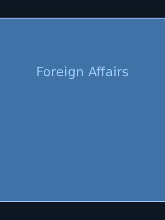 Foreign Affairs cover