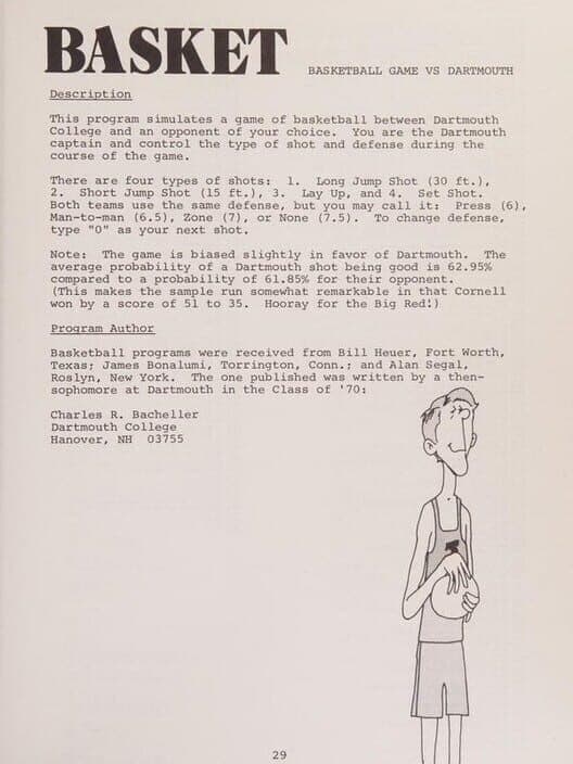 PDP 10 Timesharing Basketball cover