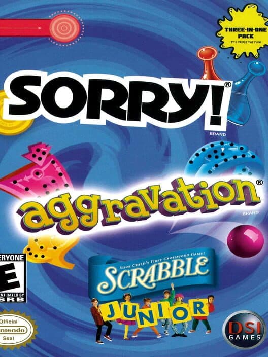 Sorry! / Aggravation / Scrabble Junior cover
