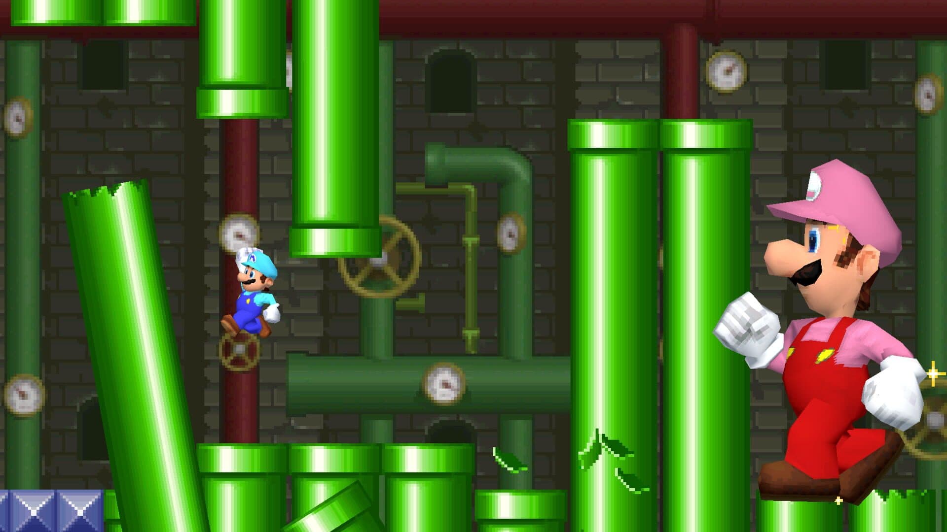 NSMB: Mario vs. Luigi Online artwork